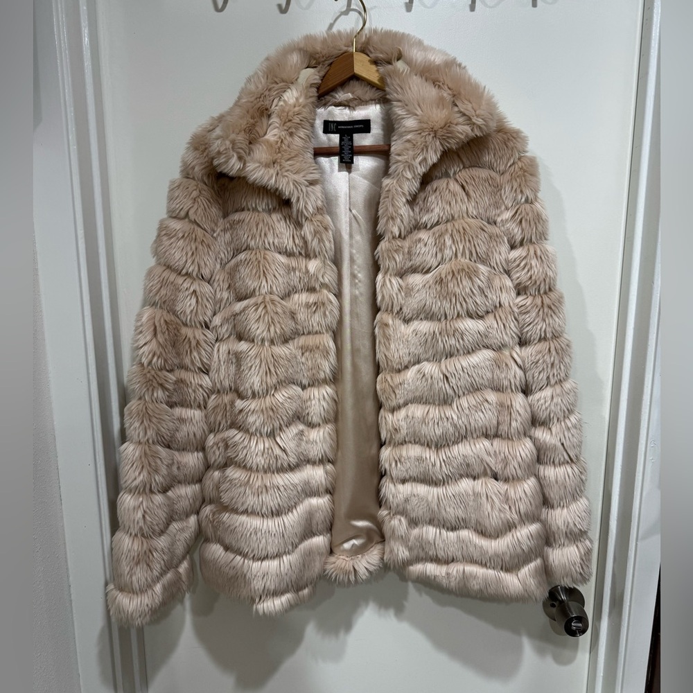 INC International Concepts Plush Teddy Jacket in Pink